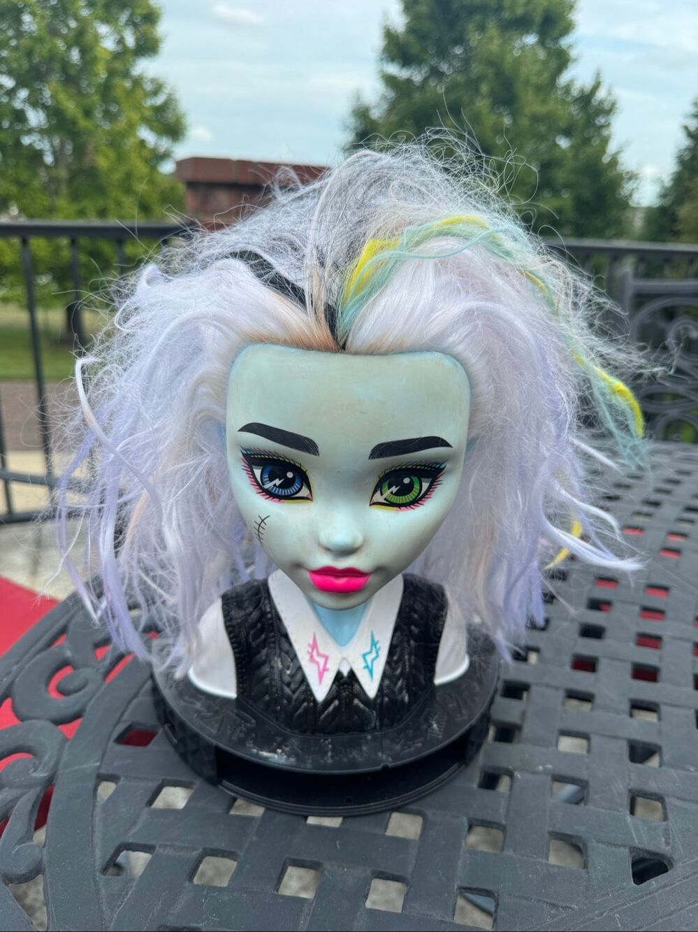 Monster High Frankie Stein Styling Head 2023 Mattel HRP71 Incomplete TLC